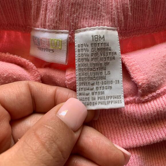 Vintage Pink Butterfly Pants 12 months - Picture 3 of 4